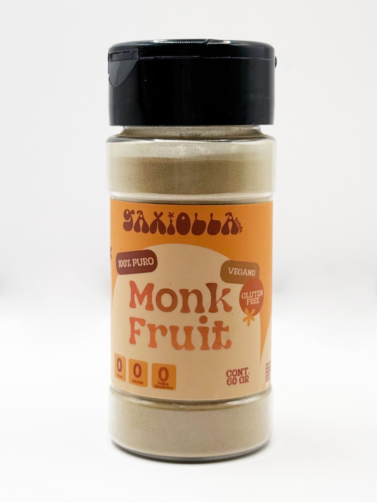 Extracto de fruto del monje en polvo, endulzante sin calorías, 60 gr.